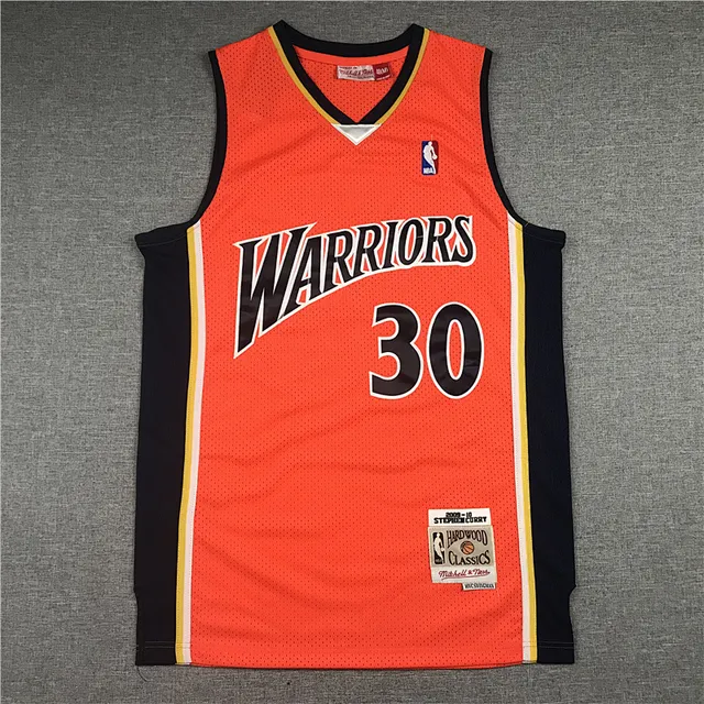 Mitchell & Ness Hardwood Classics Orange Warriors #30 Steph Curry قميص 2