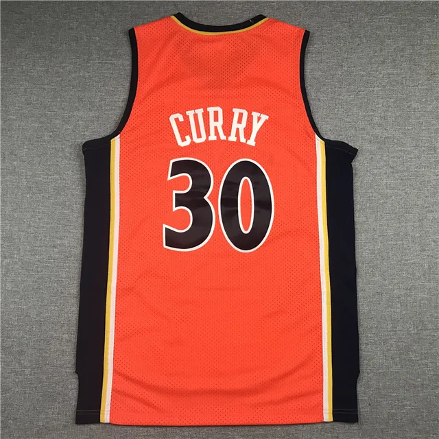 Mitchell & Ness Hardwood Classics Orange Warriors #30 Steph Curry قميص 3