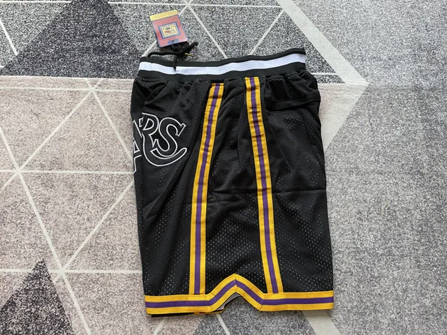 Mitchell & Ness Lakers MVP Black Mesh Basketball Shorts 2