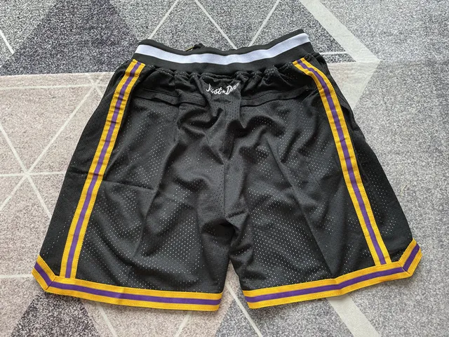 Mitchell & Ness Lakers MVP Black Mesh Basketball Shorts 3