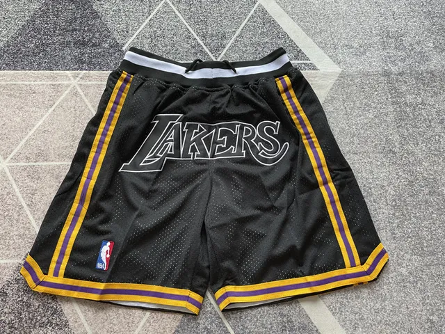 Mitchell & Ness Lakers MVP Black Mesh Basketball Shorts 4