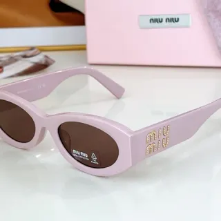 Miu Miu Pink Oval Cat-Eye Sunglasses