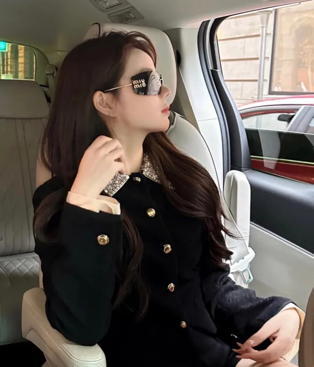 Miu Miu Rimless Rectangular Gold-Accent Sunglasses 2