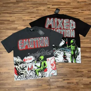 Camiseta oversized con estampado gráfico Mixed Emotion Emotion