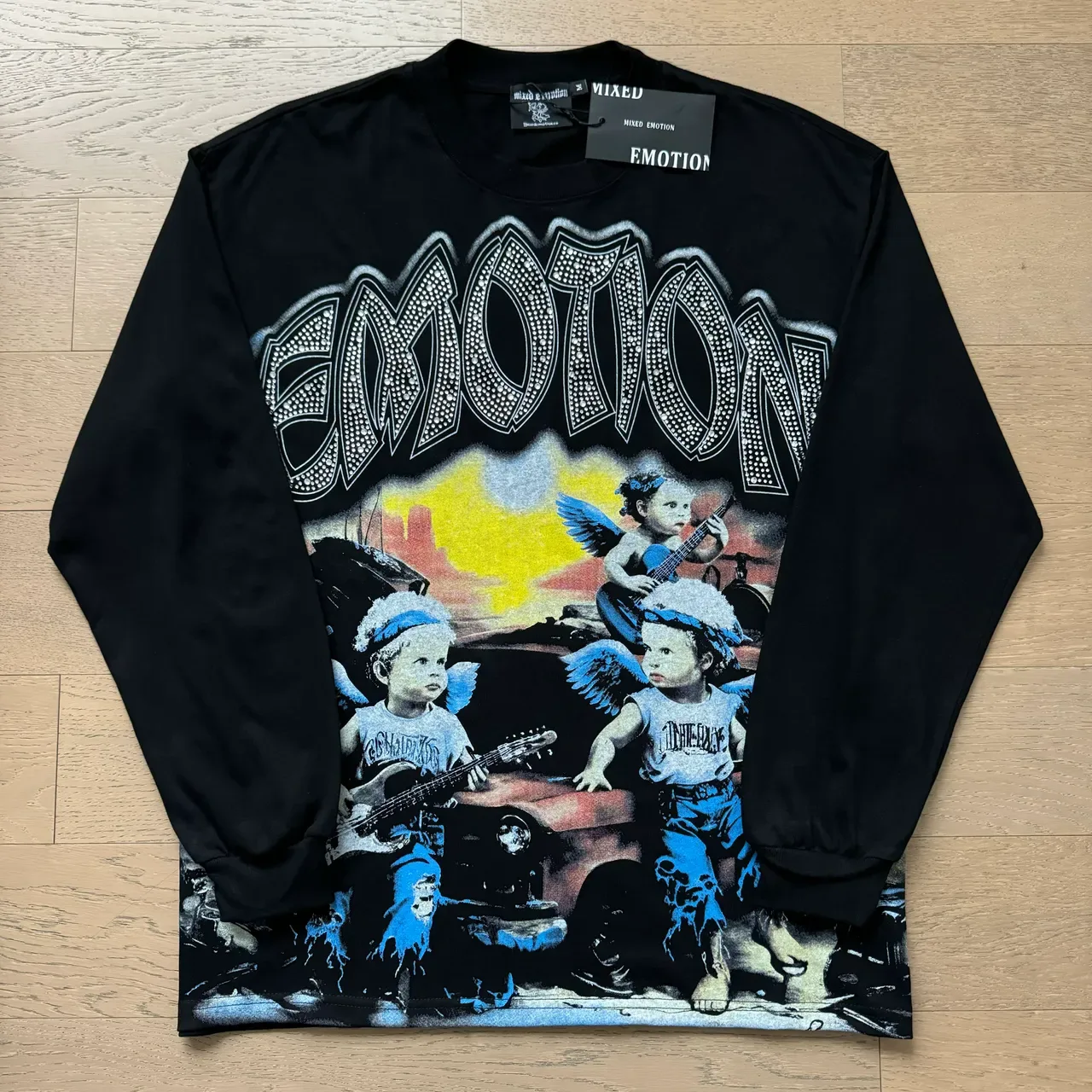 Mixed Emotion EMOTION بدلة رياضية جرافيك رينستون 3