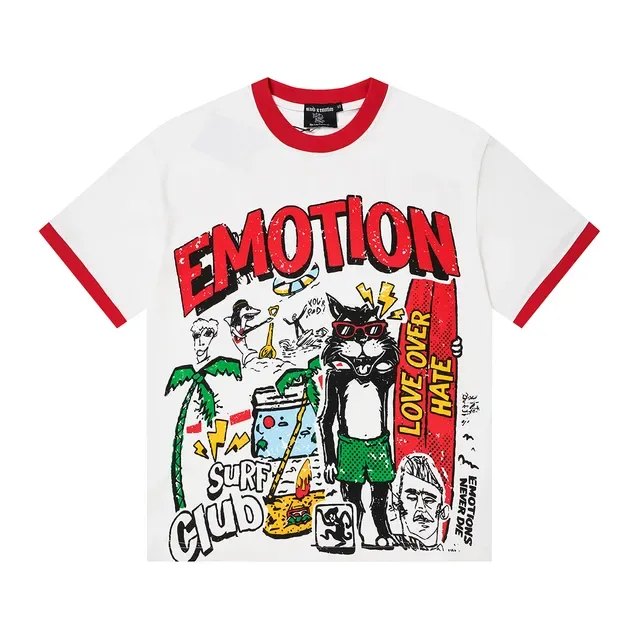 Mixed Emotion Emotion Surf Club ग्राफिक रिंगर टी-शर्ट 3