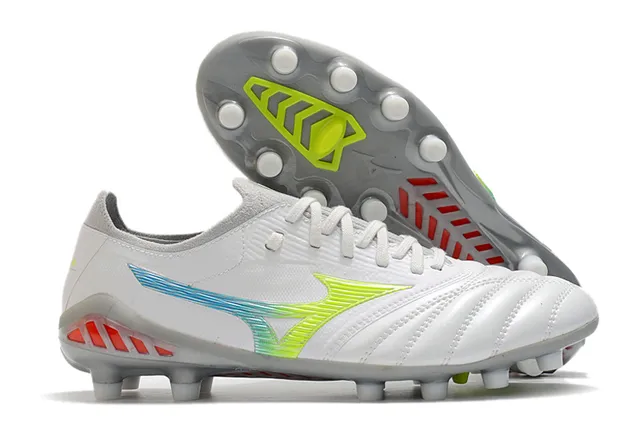 Mizuno Morelia Neo Wolf Graphic White Gold Firm-Ground Sapatos de futebol 9