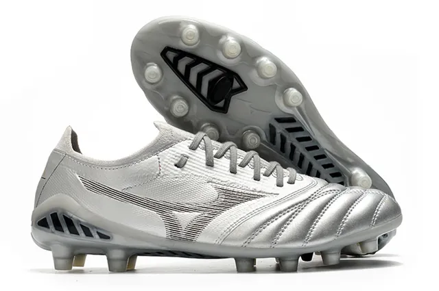 Mizuno Morelia Neo Wolf Graphic White Gold Firm-Ground Sapatos de futebol 15