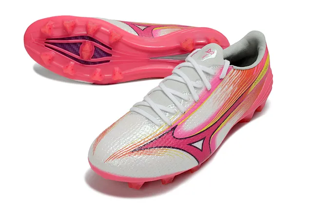 Mizuno Speed A-Designed Speed Pink White Yellow Firm-Ground sapatos de futebol 4