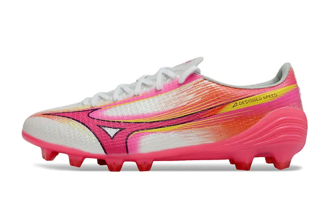 Mizuno Speed A-Designed Speed Pink White Yellow Firm-Ground sapatos de futebol 7