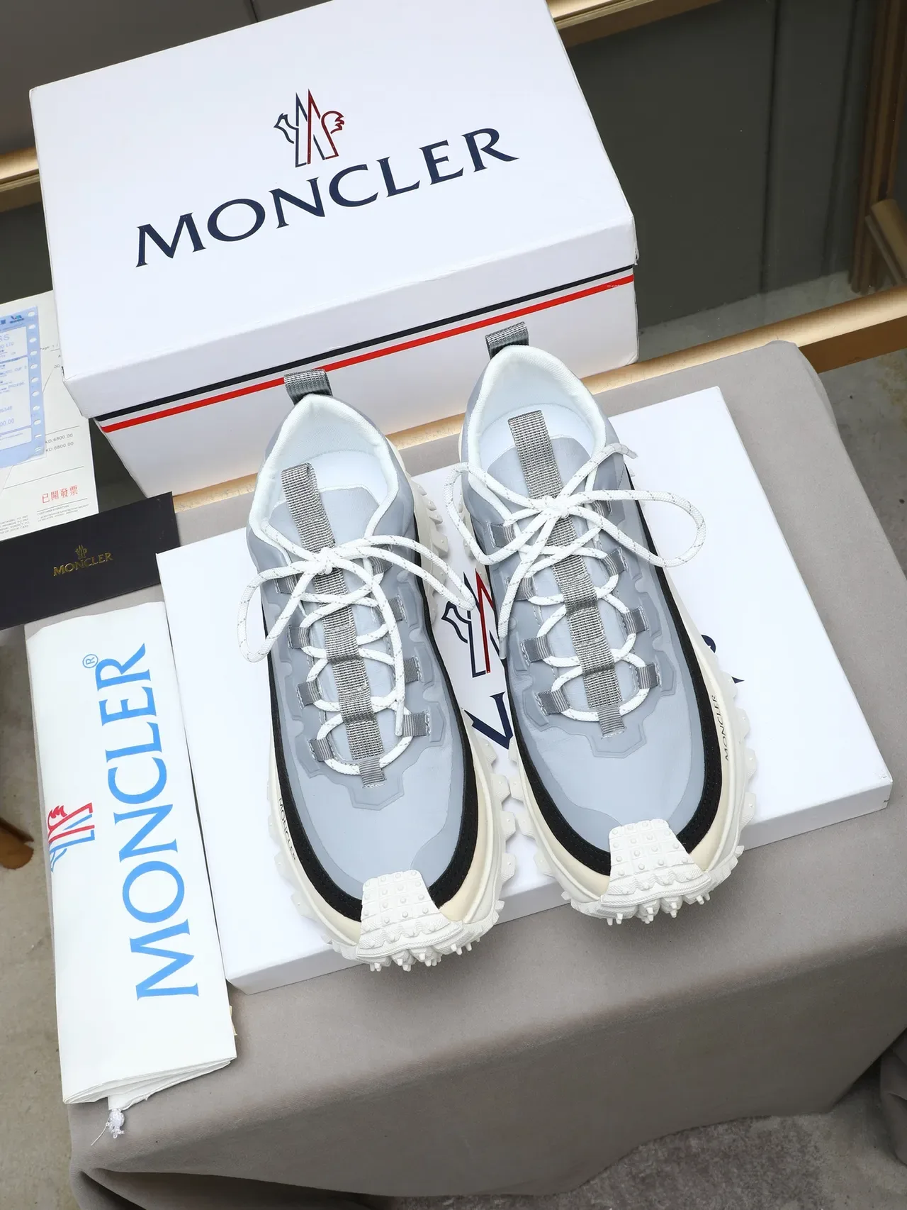 Moncler Bleu Noir Semelle Multicouche Cap Sculpté Sneakers Lifestyle 2
