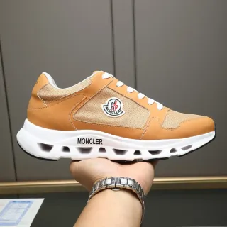 Moncler Lifestyle Sneaker Tan and White Chunky Sneakers