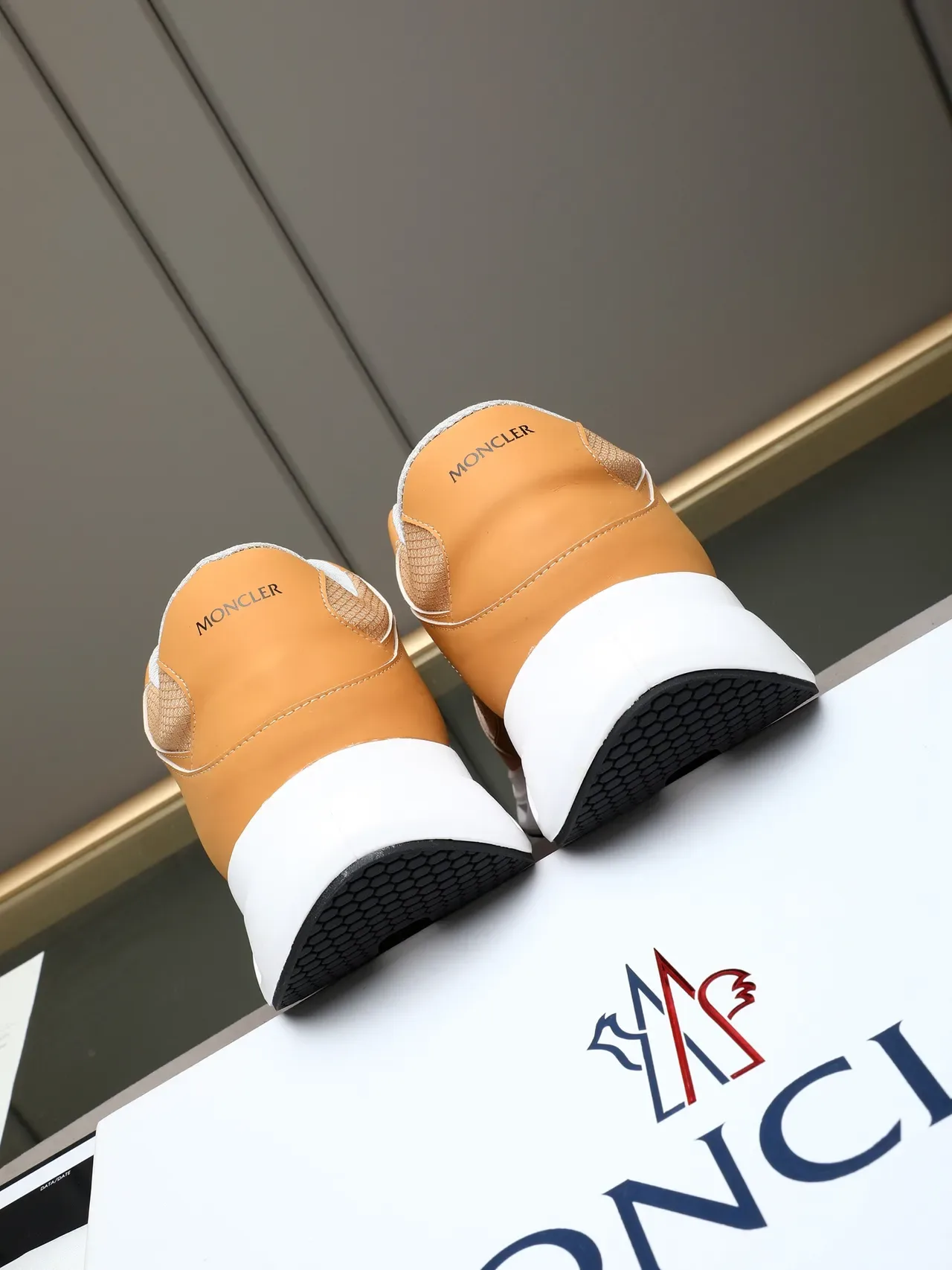 Moncler Lifestyle Sneaker Tan and White Chunky Sneakers 3
