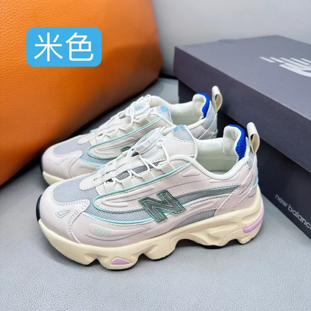 New Balance 1000 بيجي رمادي تركواز بنفسجي أحذية رياضية سميكة 5