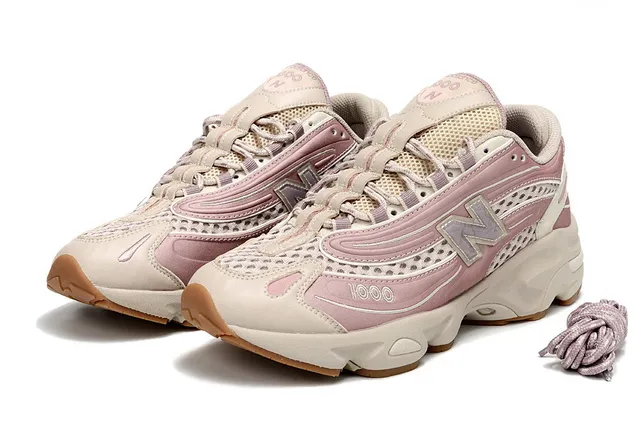 New Balance 1000 Chaussures Chunky Rose Poussiéreux et Crème 2