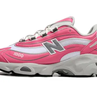 New Balance 1000 Pink and White Chunky Sneakers