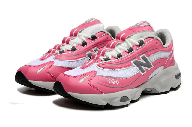New Balance 1000 Tênis Chunky Rosa e Branco 2