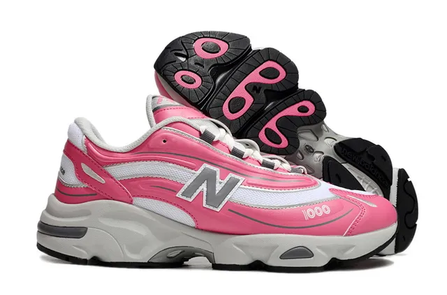 New Balance 1000 Tênis Chunky Rosa e Branco 4