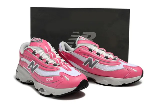 New Balance 1000 Tênis Chunky Rosa e Branco 5