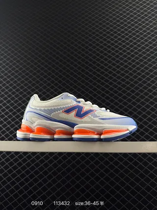 New Balance 2000 White Blue Orange Chunky Sneakers 2