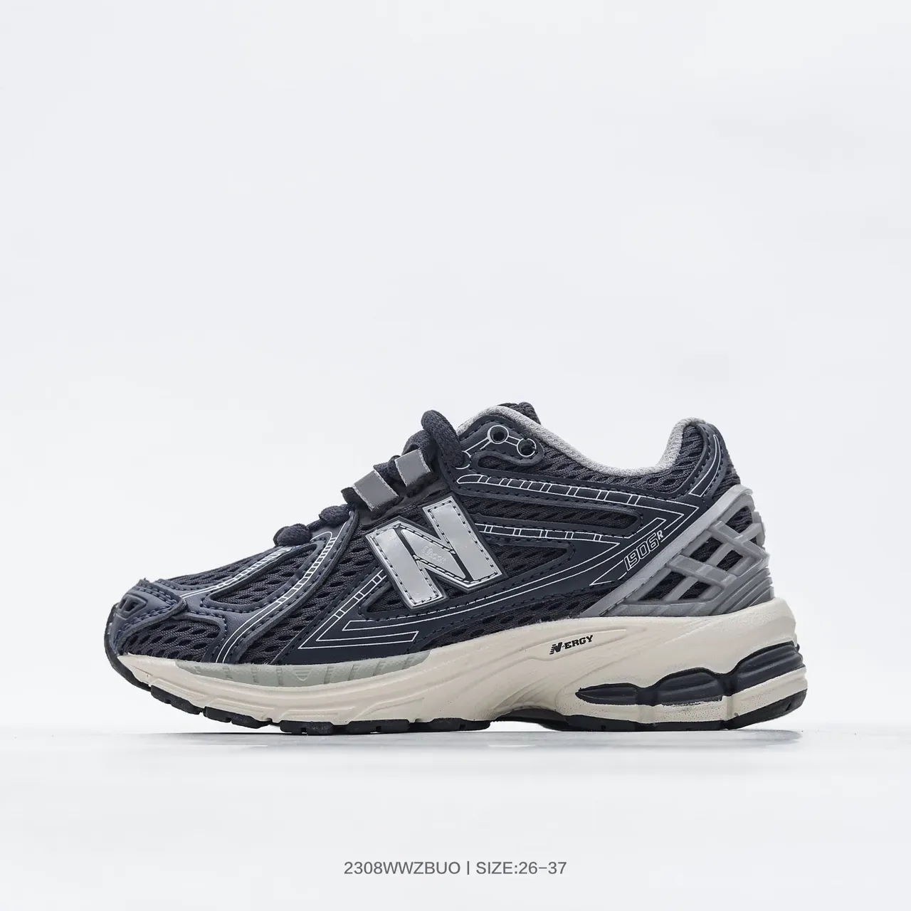 New Balance 2002R Navy Gray White sneakers lifestyle 3