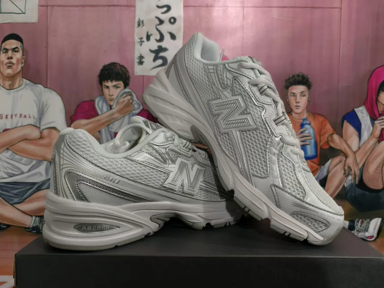 New Balance 510 Blanc Argenté Malla Et Superposition Synthétique Supérieure ABZORB Technologie D'Amorti Chaussures De Course 5