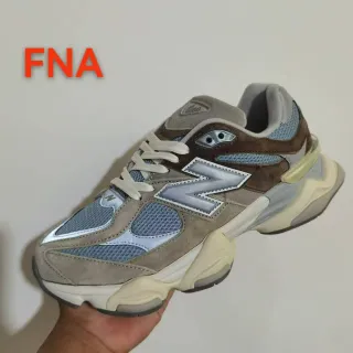 New Balance 9060 Beige Blue Brown Chunky Sneakers