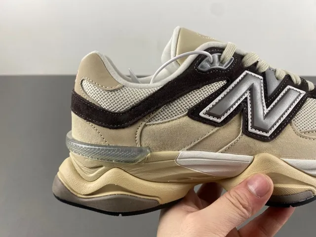 New Balance 9060 Beige Marrom Tênis Chunky 3