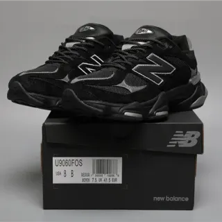 New Balance 9060 أحذية رياضية سميكة سوداء وفضية