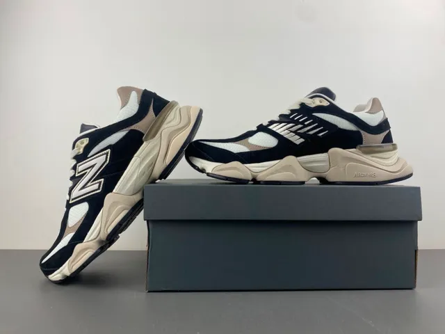 New Balance 9060 أحذية رياضية سميكة أسود بيج 14
