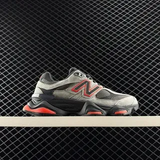 New Balance 9060 灰红黑厚底运动鞋