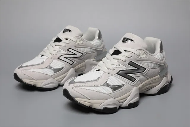 New Balance 9060 cinza branco preto tênis chunky 6