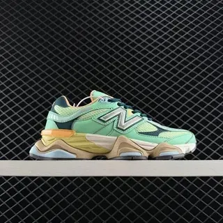 New Balance 9060 Mint Green Beige Chunky Sneakers