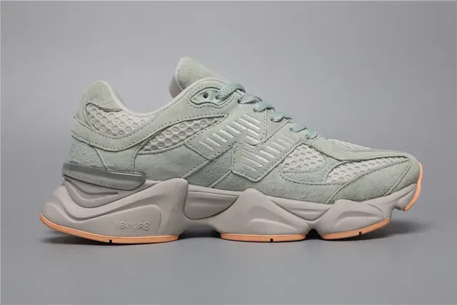 New Balance 9060 Tênis Lifestyle em malha e camurça na cor mint green 8