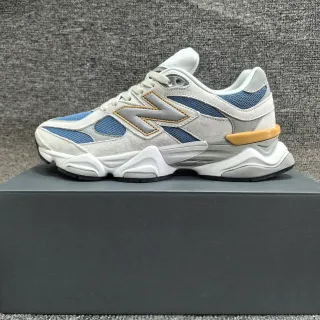 New Balance 9060 Off-White Blue Tan حذاء رياضي سميك