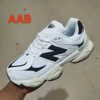 New Balance 9060 White and Navy Lifestyle Sneakers