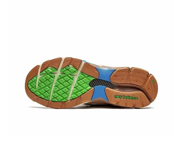 New Balance 990 بني أزرق متعدد المواد العلوي تصميم محظور باللون نمط حياة أحذية رياضية 4