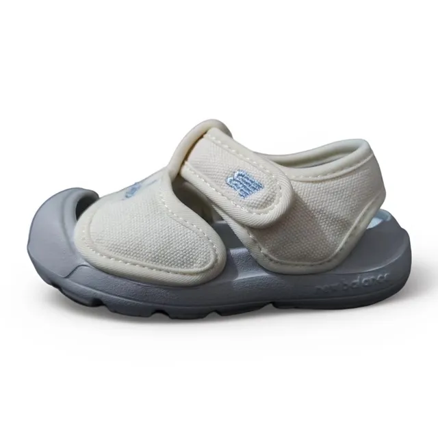 New Balance Bege Branco Dedo Aberto Dupla Alça Velcro Sandálias Casual 4