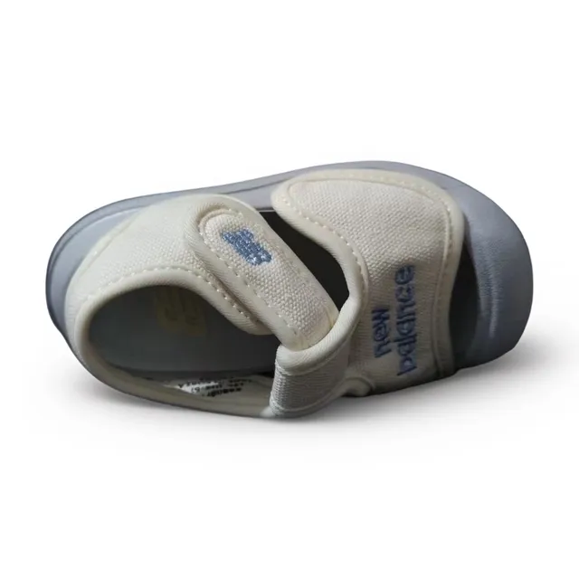 New Balance Bege Branco Dedo Aberto Dupla Alça Velcro Sandálias Casual 6