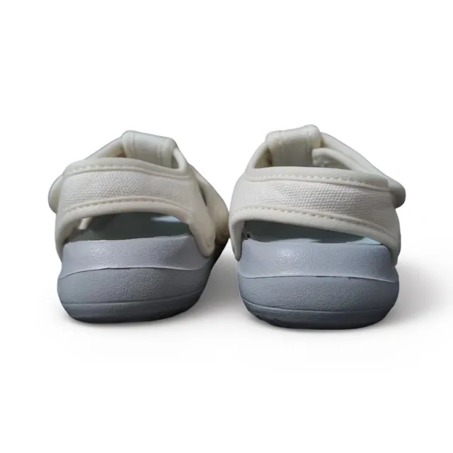 New Balance Bege Branco Dedo Aberto Dupla Alça Velcro Sandálias Casual 7