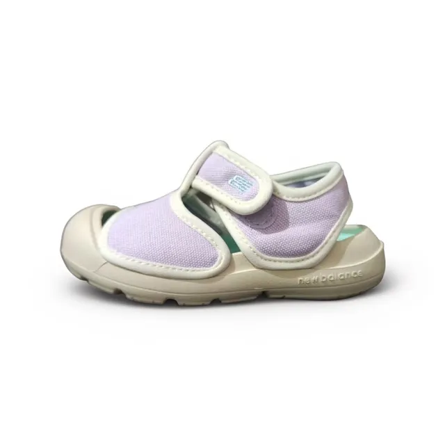 New Balance Bege Branco Dedo Aberto Dupla Alça Velcro Sandálias Casual 10