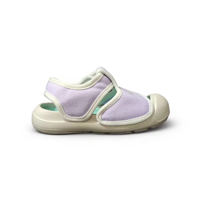 New Balance Bege Branco Dedo Aberto Dupla Alça Velcro Sandálias Casual 11