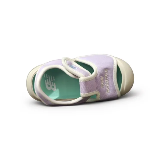 New Balance Bege Branco Dedo Aberto Dupla Alça Velcro Sandálias Casual 12