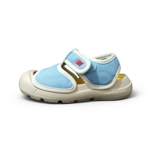 New Balance Bege Branco Dedo Aberto Dupla Alça Velcro Sandálias Casual 16