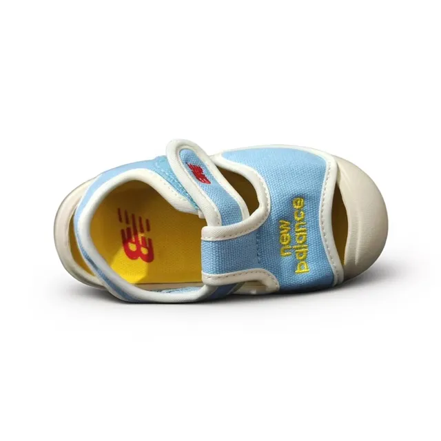 New Balance Bege Branco Dedo Aberto Dupla Alça Velcro Sandálias Casual 18