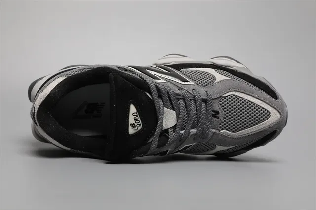New Balance Chaussures Lifestyle Noir Gris Semelle Intermédiaire Épaisse Mesh-Suede Hybrid Supérieure 7