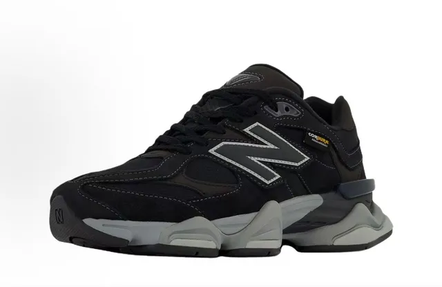 New Balance Chaussures chunky noires grises semelle multi-couche tige en matériau mixte 4