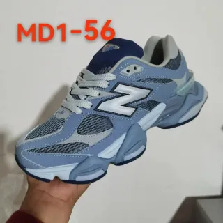 New Balance أحذية رياضية كاجوال أزرق بحري مع وسادة وسط شبكية وتغطية اصطناعية