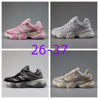 New Balance وردي بيج طبقات وسط شبكة-صناعي علوية أحذية رياضية سميكة