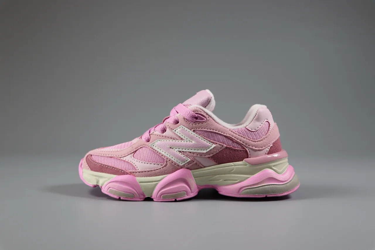 New Balance Rose Beige Semelle médiane stratifiée Tissu-Synthétique Supérieur Baskets chunky 2